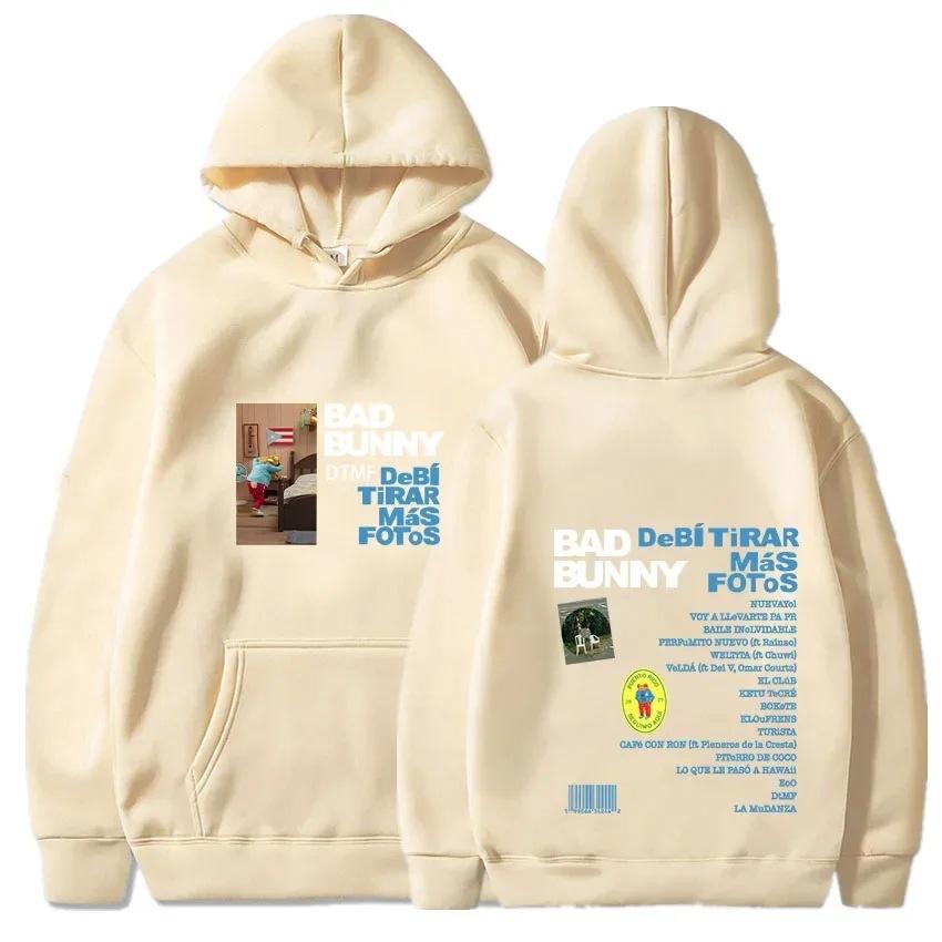 Bad Bunny Album DTMF Loose hoodie with fashionable print autumn/winter long-sleeved men hoodie fashionable, warm and comfortable