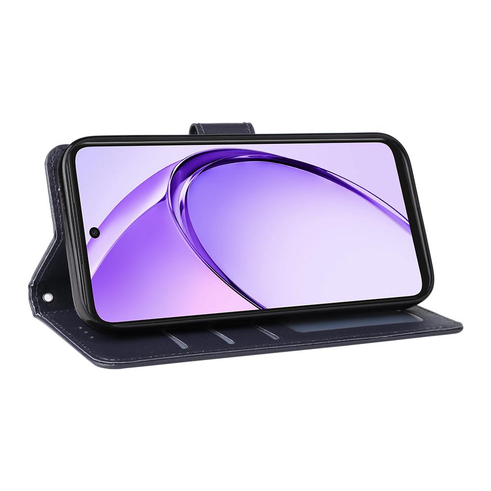 Чехол для телефона для Oppo A5 Pro 5G (Глобальный)/4G (Глобальный)/A5 Energy 5G (Китай) , Кожаный чехол-подставка с ремешком на запястье