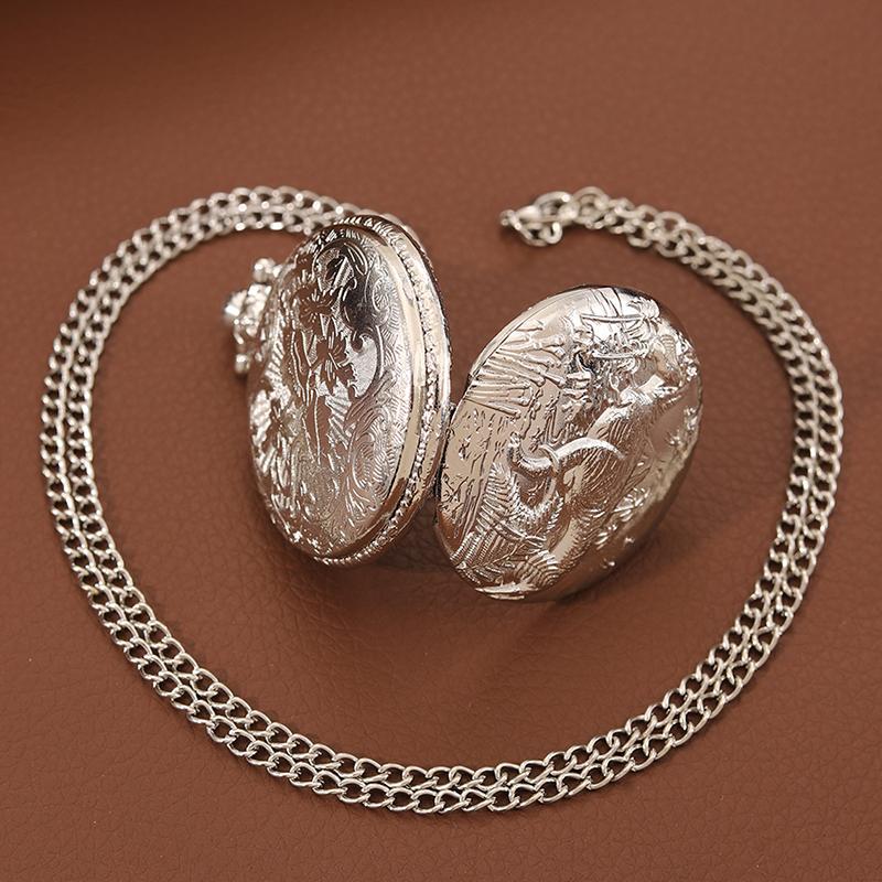 Fashion Classic Men's Quartz Watch Vintage Memorial Necklace Pendant Pocket Watch,ideal Choice for Gifts To Men and Women