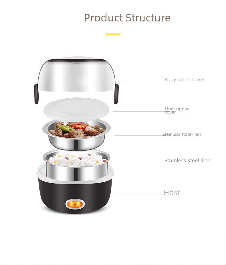 Портативный электрический ланч-бокс и рисоварка для подогрева и сохранения тепла