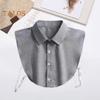 Adult Fake Collar Lapel Single Breasted False Collar Adjustable Strap Solid Color Business Collar Inside Office Work Fake Shirt Collar