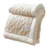 Winter Thickened Blanket Double-sided Fluff Plush Double-layer 3D Jacquard Solid Color Office
