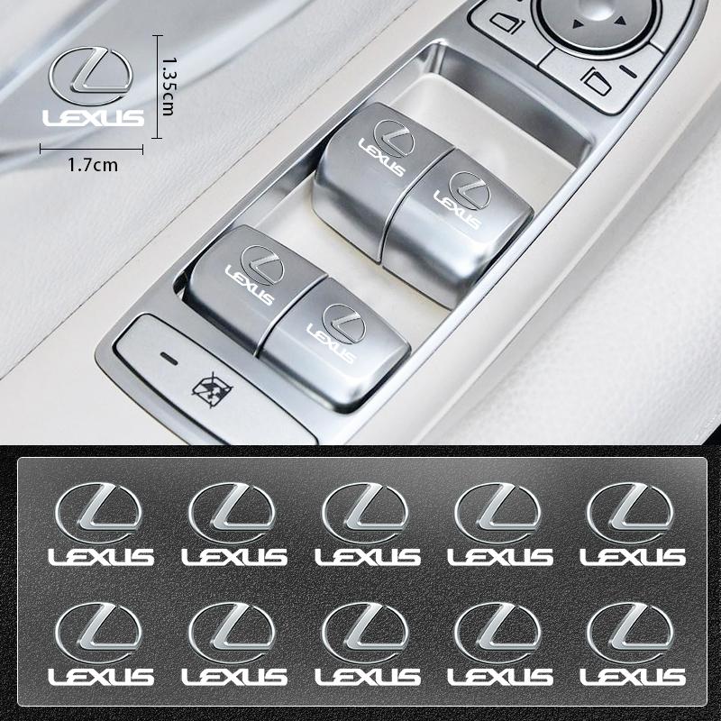 Car Interior Steering Wheel 3D Sticker Decals Emblem Car Accessories For Lexus CT ES LS GS IS HS LF-30 NX RX UX GX LX LM LC RC ADV1