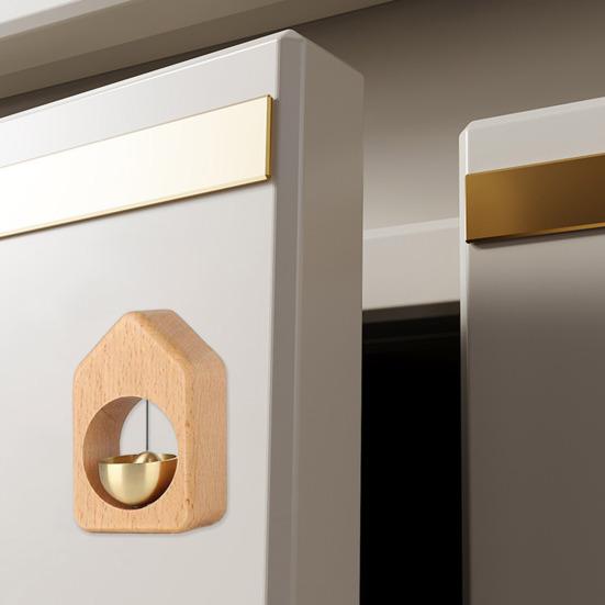 Деревянный латунный колокольчик для владельцев магазинов с громким звуком, подвесной колокольчик для входной двери, подвесная музыка ветра, магнитный дверной звонок для открытия двери, украшение для входа в магазин, домашний офис