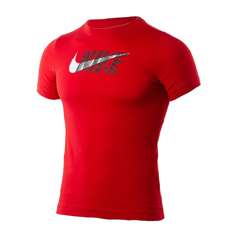 Nike Футболка с принтом логотипа, повседневная, с коротким рукавом, детская, красная DC7796-657