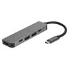 5-в-1 USBC на TypeC 3 USB 3.0 концентратор HDMI Ethernet Mini SDTF OTG адаптер для Thunderbolt 3