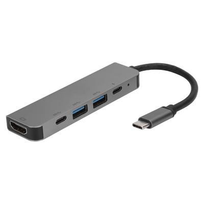 5-в-1 USBC на TypeC 3 USB 3.0 концентратор HDMI Ethernet Mini SDTF OTG адаптер для Thunderbolt 3