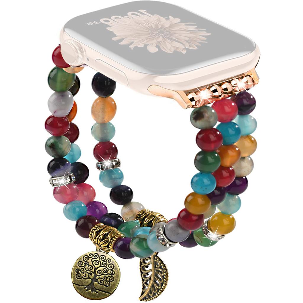 Ремешок для Apple Watch Series 10 9 8 7 SE 6 5 4 3 2 1 42 мм 41 мм 40 мм 38 мм Браслет из бусин Наручный ремешок