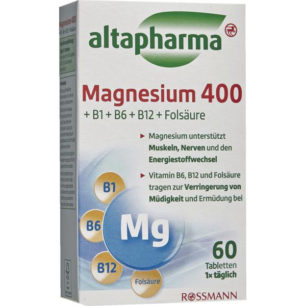 Germany Rothman Altapharma Magnesium 400 60 Tablets 54g