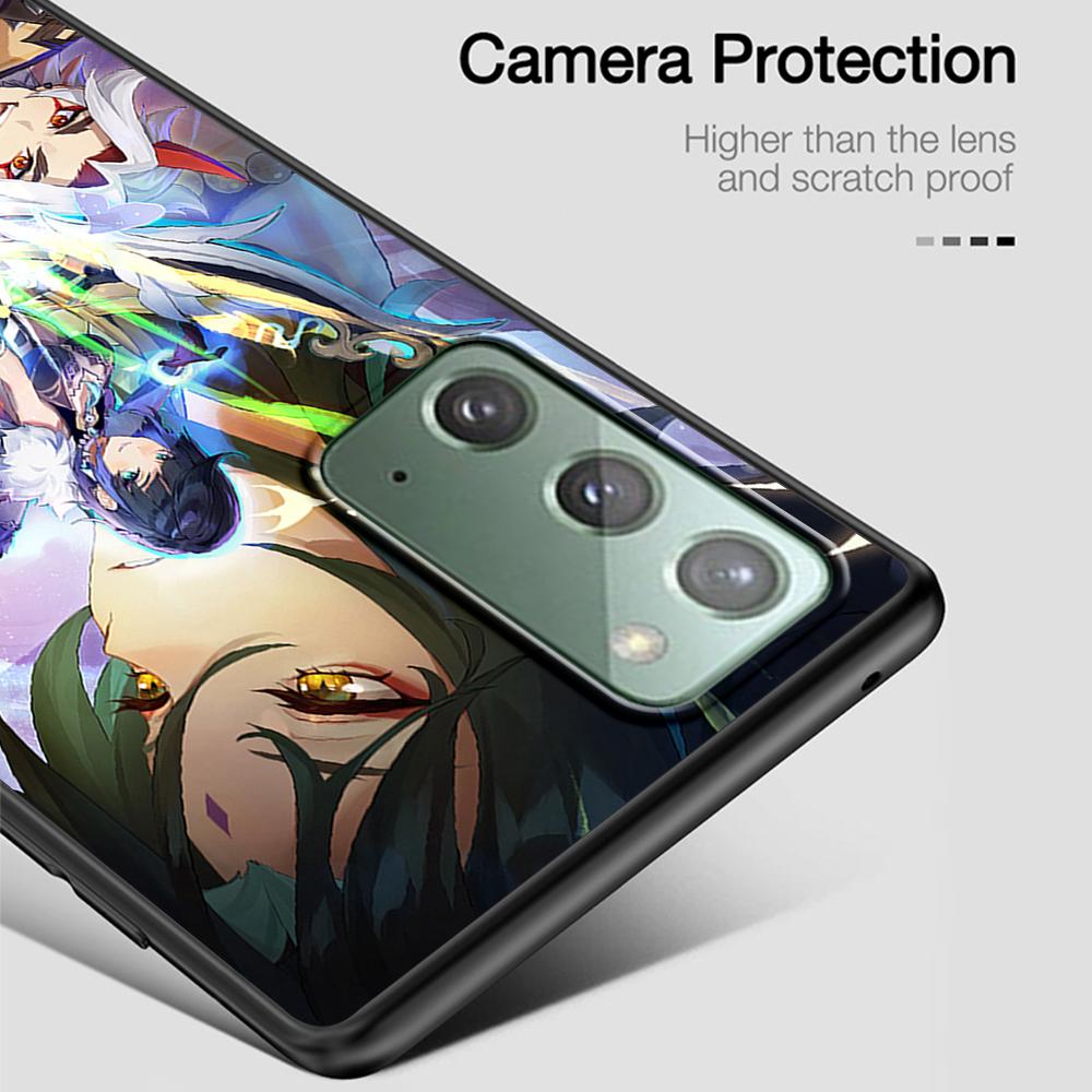 Чехол Genshin Impact для Samsung Galaxy Note 20 Ultra 10 Lite 9 8 A53 A52 A12 S22 S21 FE S20 Plus TPU черный чехол для телефона