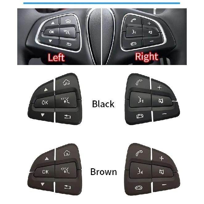 For Mercedes W205 W253 Car Steering Wheel Multifunction Control Buttons Cover For Benz C GLC Class C180 C200 C220 GLC260 GLC300