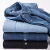 Mens Casual Long Sleeve Denim Shirt Work Shirts
