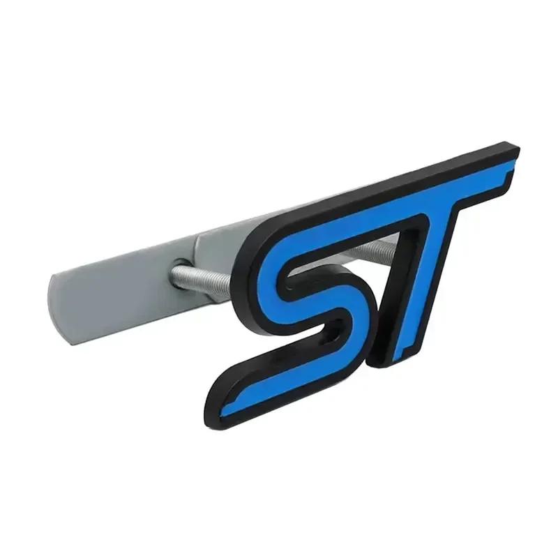 3D металлическая эмблема ST на переднюю решетку радиатора, наклейка на заднее крыло багажника автомобиля для Focus Mondeo Fiesta Edge Escort MK2 MK3 MK4 MK5 MK7
