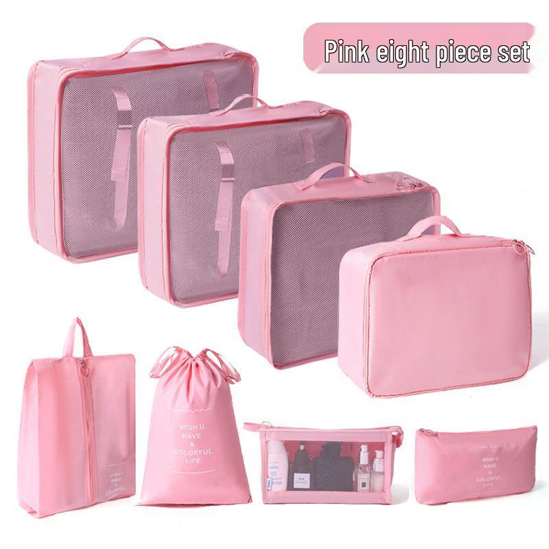 Travel Storage Bag Set - 7-Piece Multi-functional Compartment Bags for Clothes & Cosmetics