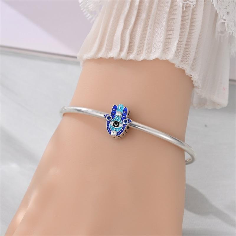 Оригинальные шармы-бусины Медь Рука Хранителя Сглаз Подвески для Женщин Мужчин DIY Ювелирные изделия для Браслетов Аксессуары