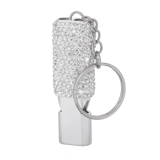 Свисток из металла и страз, с брелком для ключей, блестящий свисток с громким четким звуком для судей, тренеров, спасателей, чрезвычайных ситуаций