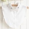 Fashion Chiffon Women Faux Cols Detachable Lace Fake Collars for Women Neckwear Blouse Tie Lapel Shirt Lady Beads Flase Collar