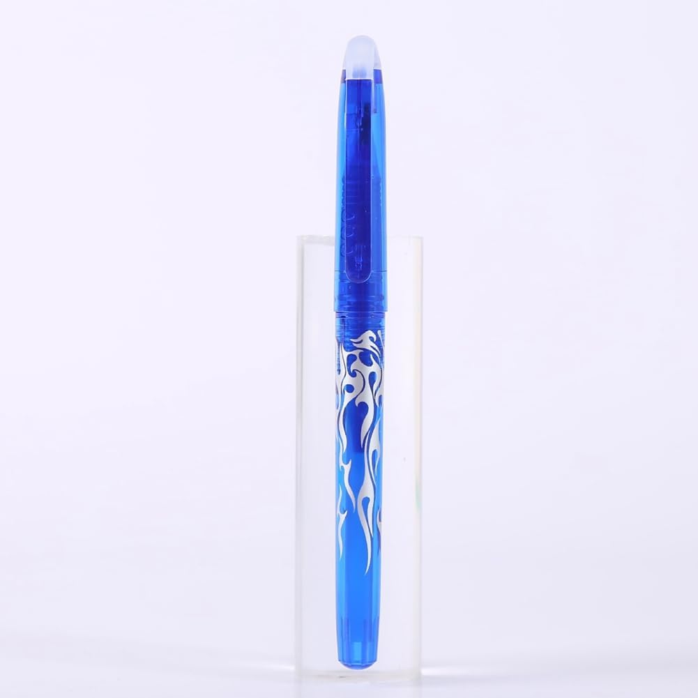 12 blue rubber pens 0.5mm rubber pens rechargeable ballpoint pens erasable and durable
