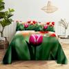 Tulip Bed Sheets Set With Pillows Case Flowers Bedsheet With Pillowcase 2 Pcs 3Pcs For Single Double Beds King Full Twin Size