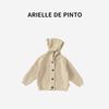 Французский кардиган Arielle De Pinto Весенне-осенний однотонный вязаный кардиган с капюшоном Детская куртка для мальчиков и девочек