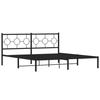 VidaXL Cadre de Lit Métal avec Tête de Lit, Lit Double avec Sommier à Lattes, Lit Adulte avec Pied, Meuble de Chambre, 376231