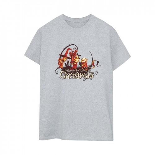 Disney Womens/Ladies The Nightmare Before Christmas Christmas Terror Cotton Boyfriend T-Shirt