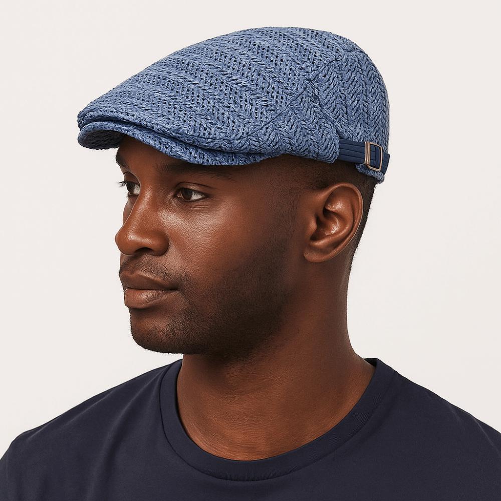 Flat Straw Beret Vacation Painter Beret Breathable Straw Newsboy Cap Unisex