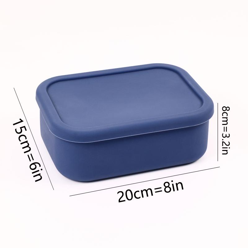 Silicone Bento Box Made from Platinum LFGB German Silicone - Microwave, Freezer and Oven Safe - Lunch, Snack and Food Container