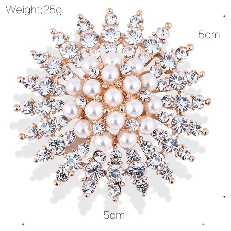 Цветочные броши Жемчужные классические броши-булавки Женские ювелирные изделия Аксессуары