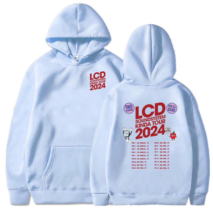 LCD Soundsystem Электронная Рок-группа Худи 2024 Тур Графический Принт Свитшоты Женская Одежда Готика Хэви Метал Sudadera