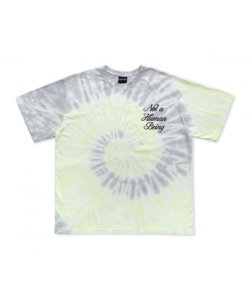 Футболка с tie-dye принтом и неоновыми вставками Aimnaseohyumeonbiing