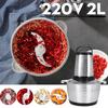 2 Speeds Stainless Steel 2L Capacity Electric Chopper Meat Grinder Mincer Food Processor Slicer Stainless Steel Mincer Kitchen Slicer