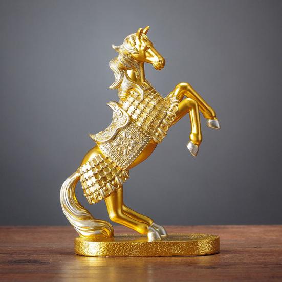 Имитация фигурки лошади Реалистичная миниатюрная пони Смола Статуэтка Скульптура животного Украшение Орнамент Подарок на новоселье