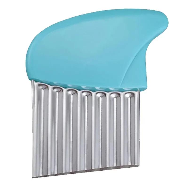 Нож для нарезки картофеля фри из нержавеющей стали, нож для нарезки картофеля, овощей, фруктов, волнистый нож, измельчитель, инструмент для нарезки картофеля фри