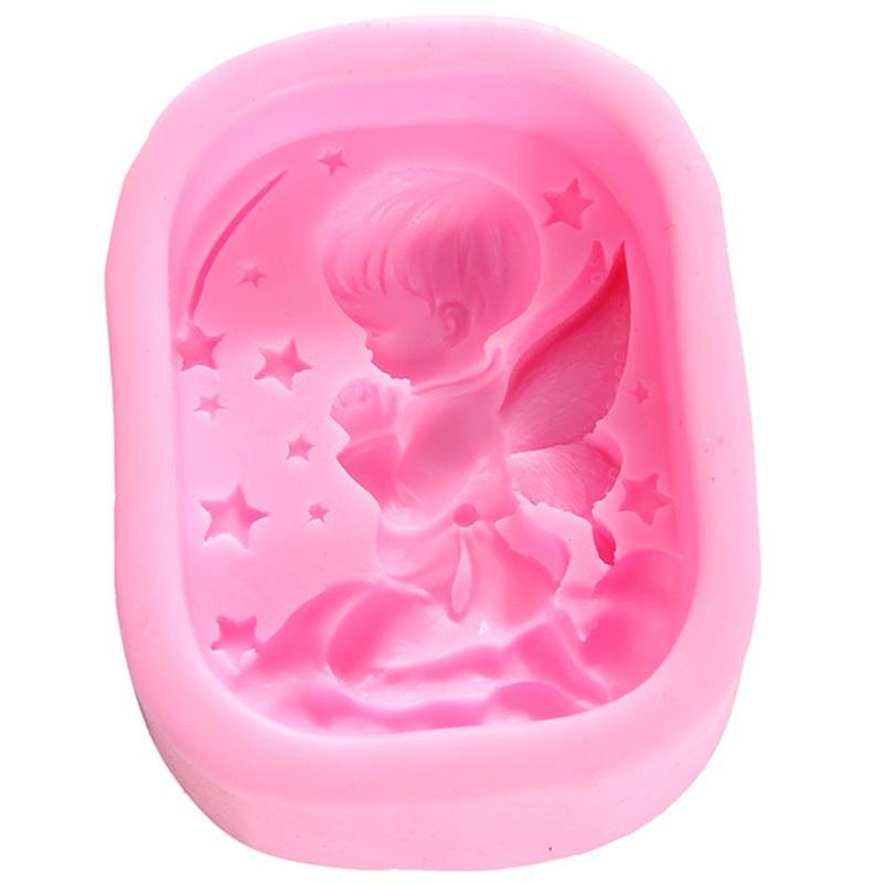 1x Angel Girl Натуральное мыло ручной работы Мыло Форма Силиконовый торт Лед Моделирование Инструмент Кондитерское искусство Декоративные MIT