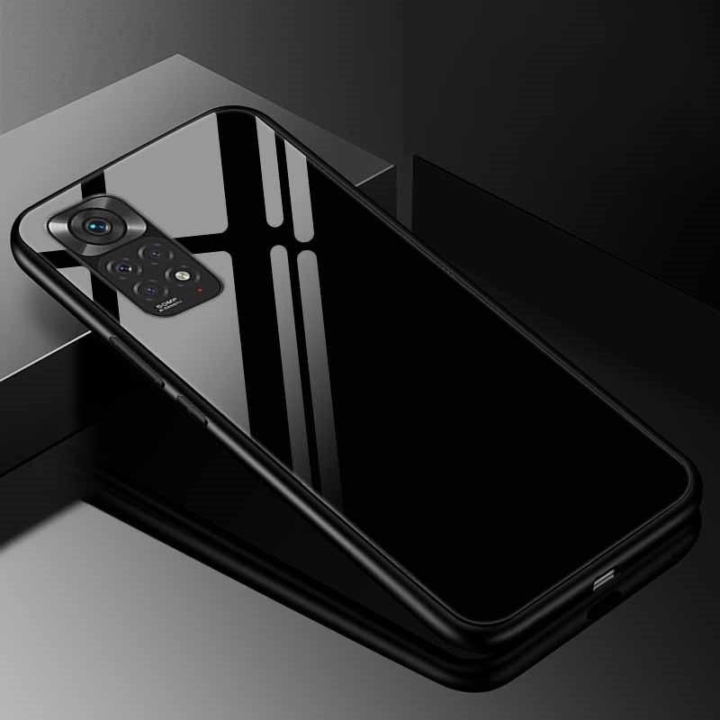 For Xiaomi Redmi Note 11s Case Tempered Glass Fashion Cover for Redmi Note 11 Pro 5G Global Note11 Case, 9s 10s Bumper Note11s