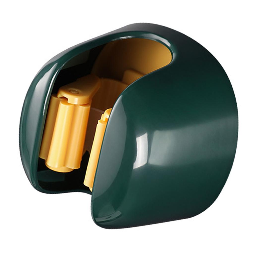 Mop Holder Wall Mount No Drilling Secure Fixation Anti Falling Mop Broom Hanger for Bathroom Kitchen Balcony Green