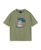 WILDROCK Hollysheesh Rainbow Cat Pigment Oversized Short Sleeve T-Shirt_6 Colors (Crop Included) (B Type)