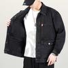 Men's Versatile Denim Jacket for Spring and Autumn, Loose Fit Plus Size Cargo Jacket Denim Casual Streetwear Denim Jacket Men's Daily Wear Outerwear