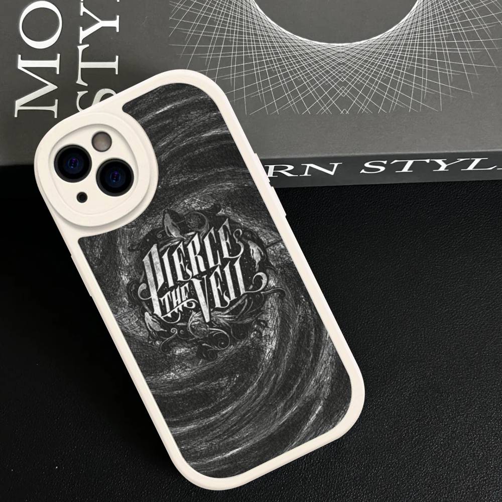 Чехол для телефона P-Pierce The Veil Band для iPhone 16 15 14 13 12 11 Pro Max Plus Кожаный Ударопрочный Чехол