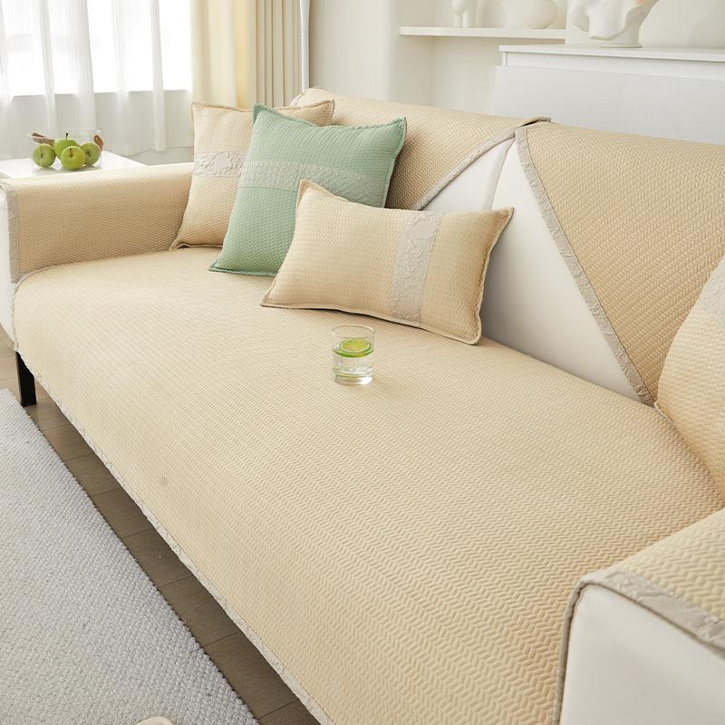 Чехол Funda Summer Home Cool Feeling Slipcover с противоскользящим покрытием Ice Silk Houndstooth для дивана, подушки для дивана, чехол для дивана