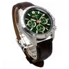 Seiko SEIKO 15 Second Chronograph Quartz Watch Men's SBTR017 Green Brown Leather