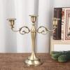 Metal Zinc Zinc Alloy Candle Holder Electroplated Candelabrum European Candlestick  Hotel