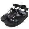 Sandals Galaxy H Diama Leather Strap Black Women 37.5 231162Z Used