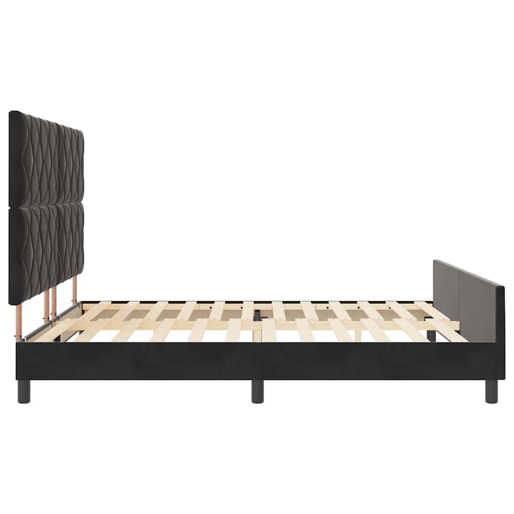 Boxspring Bed with Headboard Black 180 x 200 cm Velvet