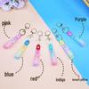 Candy Gradient Keychain: Leather Cord Charm, Transparent PVC Wristband, Floating Bottle Lanyard, Small Gift Accessory.