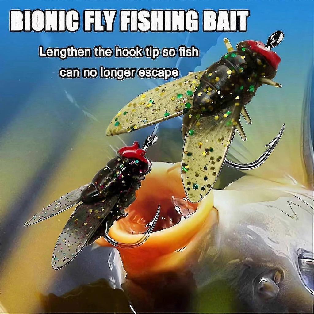 20pcs Bionic Fly Fishing Bait 2025 New Biomimetic Fly Fishing Bait, Saltwater Freshwater Flies Spinner Swim Baits Fly Fishing Hook Panfish Lures Set
