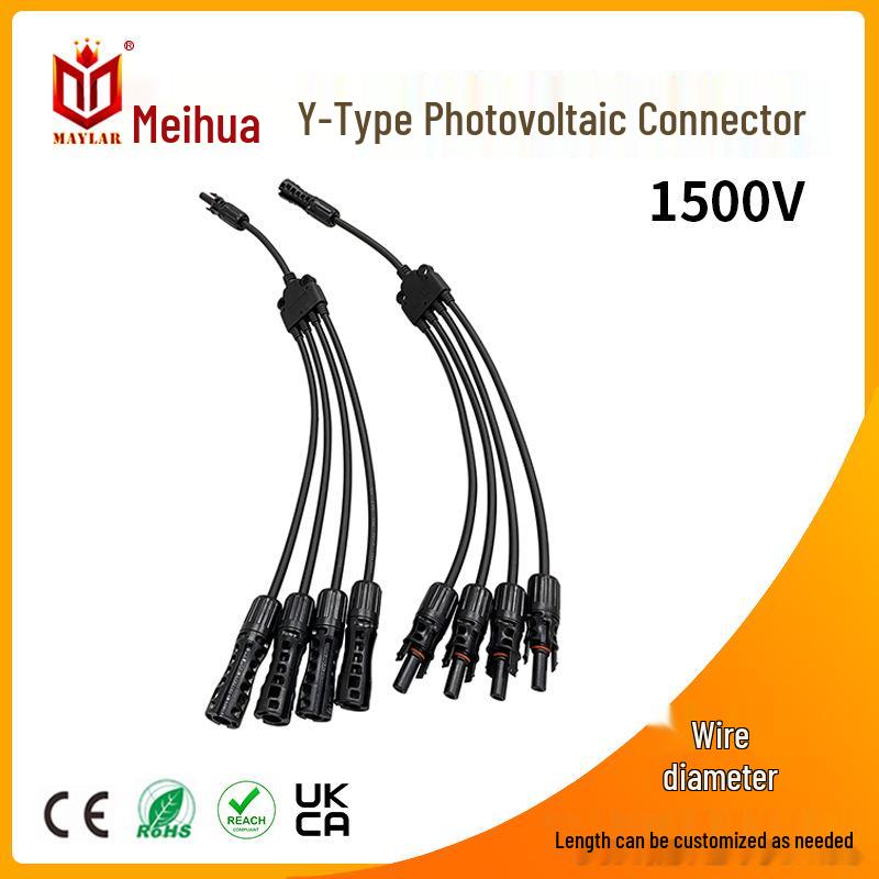 Комплект PV-комбайнера 1500 В: Солнечный коннектор MC4, Y-образная сборка 4 в 1