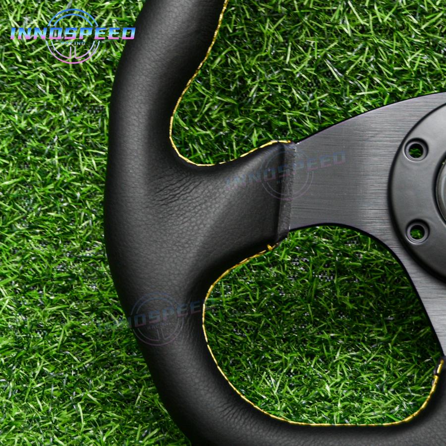 13inch Universal D Shape Racing Leather Flat Sim Sport Steering Wheel for Game Car Accessories