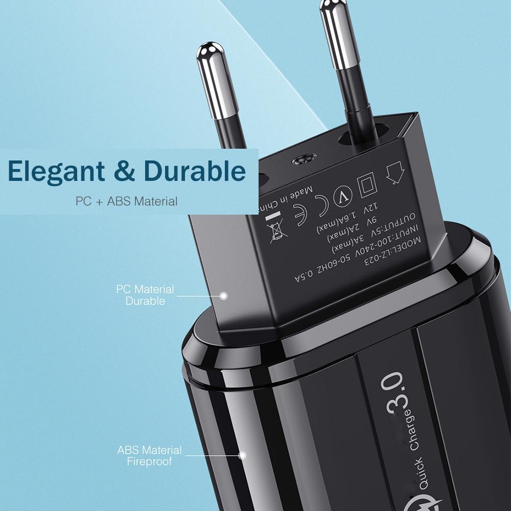 Быстрая зарядка 3,0 3A USB зарядное устройство ЕС США настенное зарядное устройство для мобильного телефона для iPhone X MAX 7 8 11 Pro QC3.0 Быстрая зарядка для Samsung S20 Xiaomi